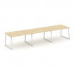 Style Project Стол переговорный SN-6T1.SPRG-021.3 Акация Лорка/Металл Белый 2940*980*750