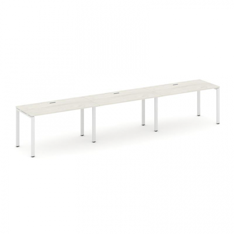 Style Project Рабочая станция 1 сторон. SN-6P.ORS-041 Дуб Наварра/Металл Белый 2940*700*750