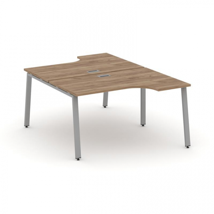 Style Project Рабочая станция эргоном. SN-6A.DRPA-012 Дуб Табак/Металл Серый 1580*1432/1992*750