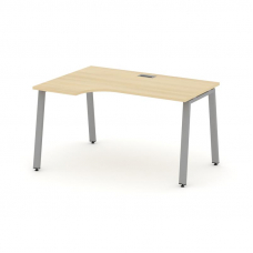 Style Project Стол рабочий эргоном. SN-6A.SPA-002(L) Акация Лорка/Металл Серый 1580*600/980*750
