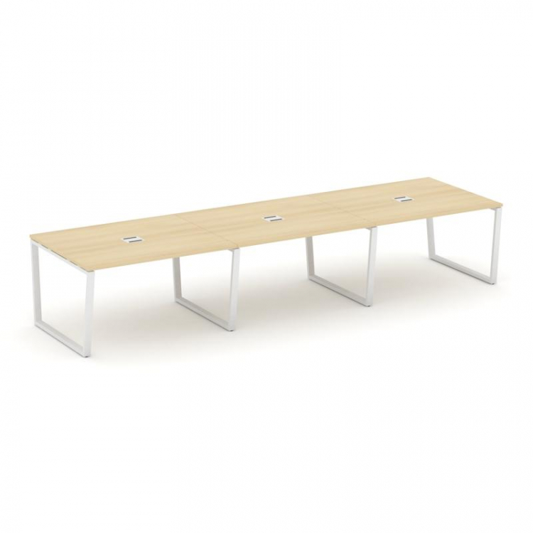 Style Project Стол переговорный SN-6T2.SPRG-054 Акация Лорка/Металл Белый/Заглушка Металл Белый 4740