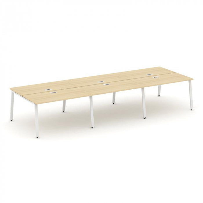 Style Project Рабочая станция 2-х сторон. SN-6A.DRS-084 Акация Лорка/Металл Белый 4740*1632*750