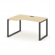 Style Project Стол рабочий эргоном. SN-6O.SPA-021(L) Акация Лорка/Металл Антрацит 1380*800/980*750