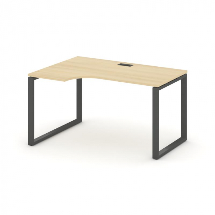 Style Project Стол рабочий эргоном. SN-6O.SPA-021(L) Акация Лорка/Металл Антрацит 1380*800/980*750