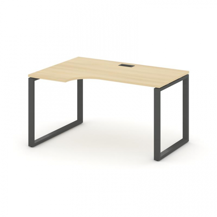 Style Project Стол рабочий эргоном. SN-6O.SPA-021(L) Акация Лорка/Металл Антрацит 1380*800/980*750