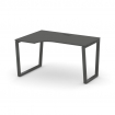 Style Project Стол рабочий эргоном. SN-6T2.SPA-011(L) Антрацит/Металл Антрацит/Черный Пластик 1380*7