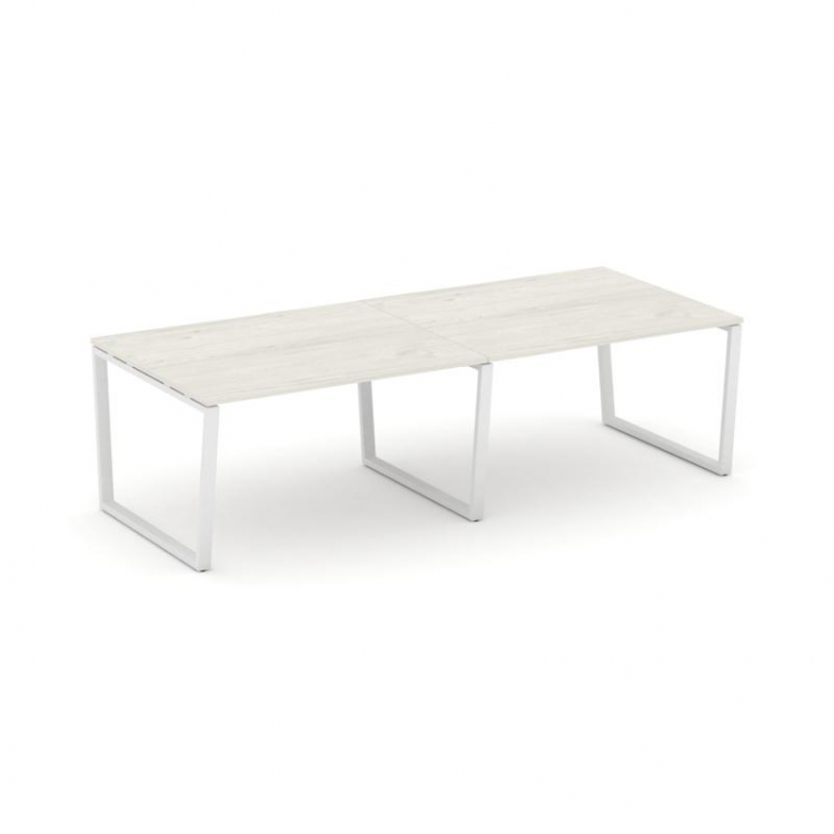 Style Project Стол переговорный SN-6T2.SPRG-043.3 Дуб Наварра/Металл Белый 2760*1180*750