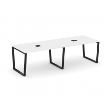 Style Project Стол переговорный SN-6T2.SPRG-012 Белый/Металл Черный/Заглушка Металл Черный 2360*980*