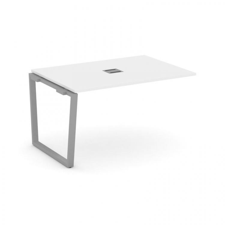 Style Project Проходной наб. элем. перег. стола SN-6T2.NSPRG-004 Белый/Металл Серый/Заглушка Металл