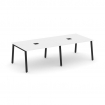 Style Project Стол переговорный SN-6A.SPRG-042 Белый/Металл Черный 2360*1180*750