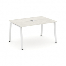 Style Project Стол переговорный SN-6A.SPRG-003 Дуб Наварра/Металл Белый 1380*980*750