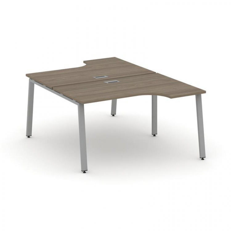 Style Project Рабочая станция эргоном. SN-6A.DRPA-012 Вяз Благородный/Металл Серый 1580*1432/1992*75