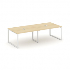 Style Project Стол переговорный SN-6O.SPRG-044 Акация Лорка/Металл Белый 3160*1180*750