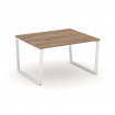 Style Project Стол переговорный SN-6T2.SPRG-034.3 Дуб Табак/Металл Белый 1580*1180*750