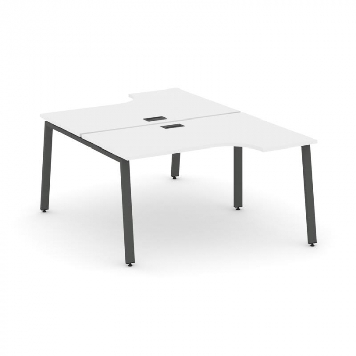 Style Project Рабочая станция эргоном. SN-6A.DRPA-021 Белый/Металл Антрацит 1380*1632/1992*750