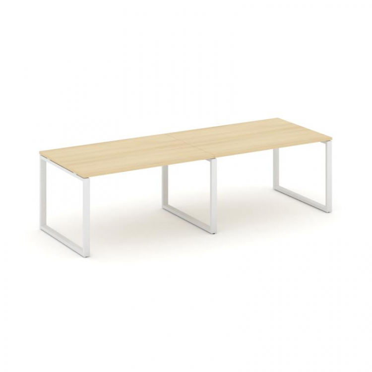 Style Project Стол переговорный SN-6O.SPRG-014.3 Акация Лорка/Металл Белый 3160*980*750