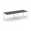 Style Project Стол переговорный SN-6T2.SPRG-014.3 Антрацит/Металл Белый 3160*980*750