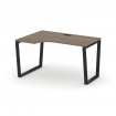 Style Project Стол рабочий эргоном. SN-6T2.SPA-011(L) Вяз Благородный/Металл Черный/Заглушка Пластик