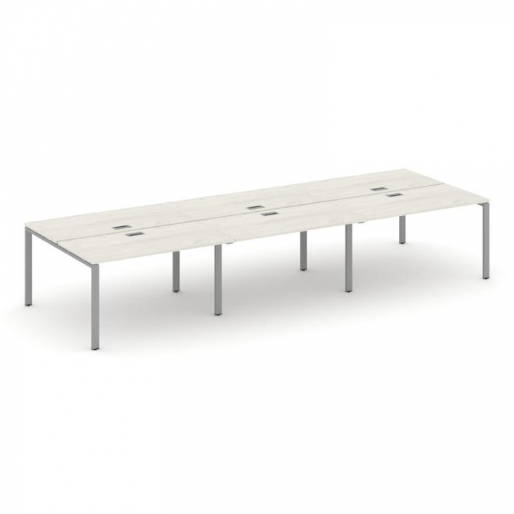 Style Project Рабочая станция 2-х сторон. SN-6P.DRS-061 Дуб Наварра/Металл Серый 2940*1232*750