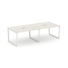 Style Project Стол переговорный SN-6T2.SPRG-043 Дуб Наварра/Металл Белый/Заглушка Металл Белый 2760*