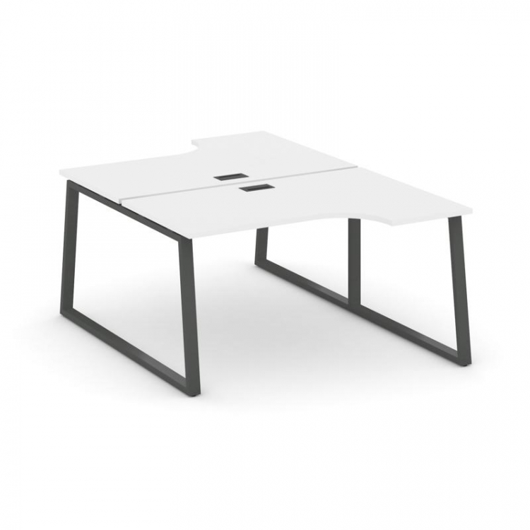 Style Project Рабочая станция эргоном. SN-6T1.DRPA-002 Белый/Металл Антрацит/Черный Пластик 1580*600