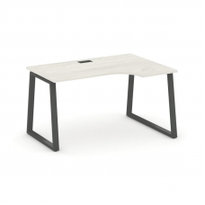 Style Project Стол рабочий эргоном. SN-6T1.SPA-021(R) Дуб Наварра/Металл Антрацит/Черный Пластик 138