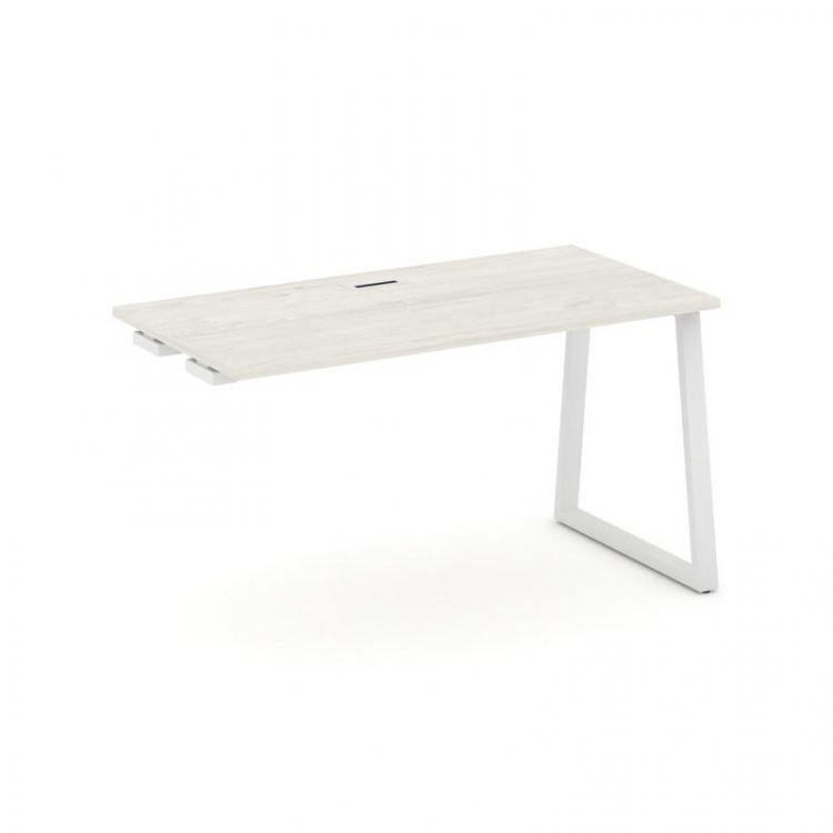 Style Project Стол-приставка к опор. элем. SN-6T1.OPRS-021 Дуб Наварра/Металл Белый/Заглушка Пластик