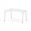 Style Project Стол рабочий эргоном. SN-6A.SPA-002(L) Белый/Металл Белый 1580*600/980*750