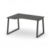 Style Project Стол рабочий эргоном. SN-6T1.SPA-012(L) Антрацит/Металл Антрацит/Черный Пластик 1580*7