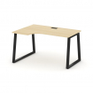 Style Project Стол рабочий эргоном. SN-6T1.SPA-012(L) Акация Лорка/Металл Черный/Заглушка Пластик Че