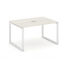 Стайл Проджект Стол переговорный SN-6O.SPRG-004 Дуб Наварра/Металл Белый 1580*980*750