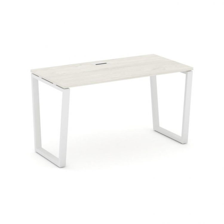Style Project Стол письменный SN-6T2.SP-025 Дуб Наварра/Металл Белый/Заглушка Пластик Белый 1780*800