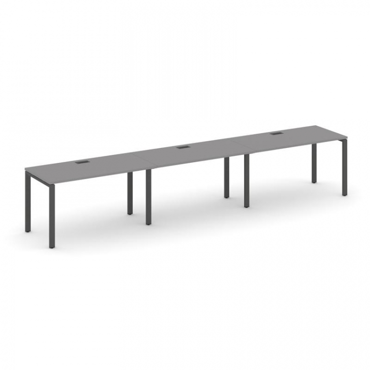 Стайл Проджект Рабочая станция односторонняя SN-6P.ORS-042 Серый Пепел/Металл Антрацит 3540*700*750