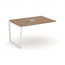 Style Project Проходной наб. элем. перег. стола SN-6T2.NSPRG-002 Дуб Табак/Металл Белый/Заглушка Мет