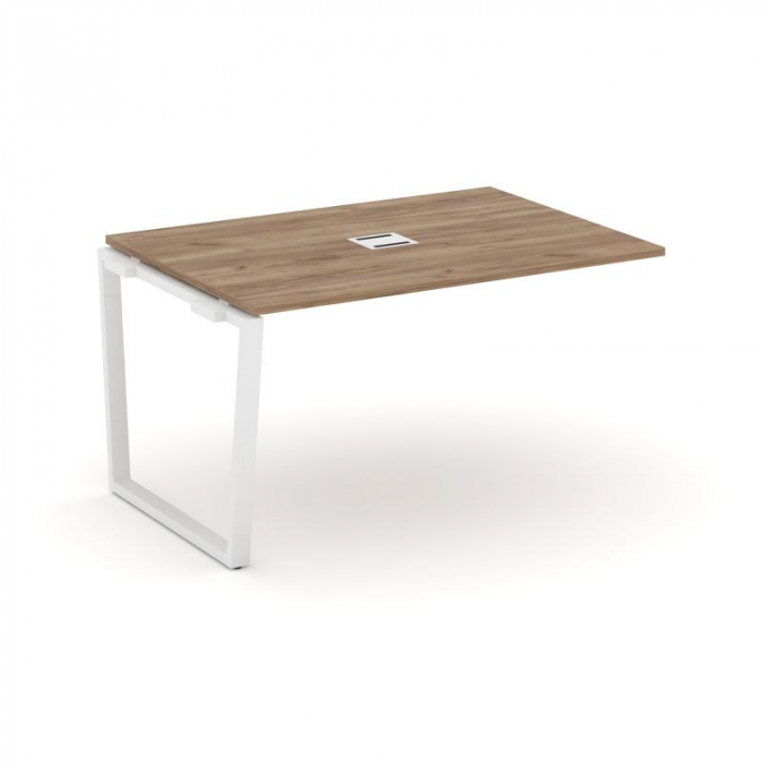 Style Project Проходной наб. элем. перег. стола SN-6T2.NSPRG-002 Дуб Табак/Металл Белый/Заглушка Мет