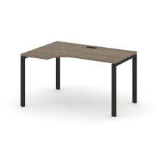 Style Project Стол рабочий эргоном. SN-6P.SPA-002(L) Вяз Благородный/Металл Черный 1580*600/980*750