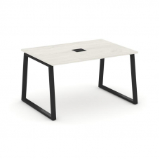 Style Project Стол переговорный SN-6T1.SPRG-004 Дуб Наварра/Металл Черный/Заглушка Металл Черный 158