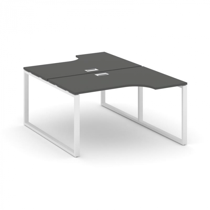 Style Project Рабочая станция эргоном. SN-6O.DRPA-022 Антрацит/Металл Белый 1580*1632/1992*750