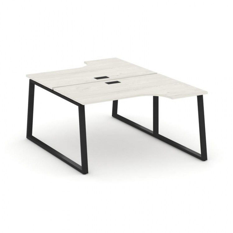 Style Project Рабочая станция эргоном. SN-6T1.DRPA-011 Дуб Наварра/Металл Черный/Заглушка Пластик Че