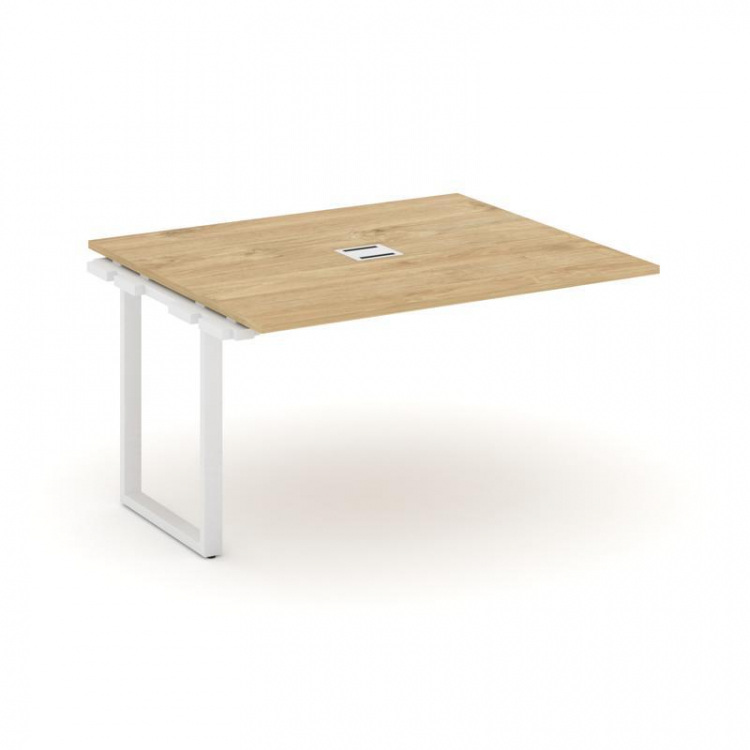 Style Project Проходной наб. элем. перег. стола SN-6O.NSPRG-033 Тиквуд Светлый/Металл Белый 1380*118