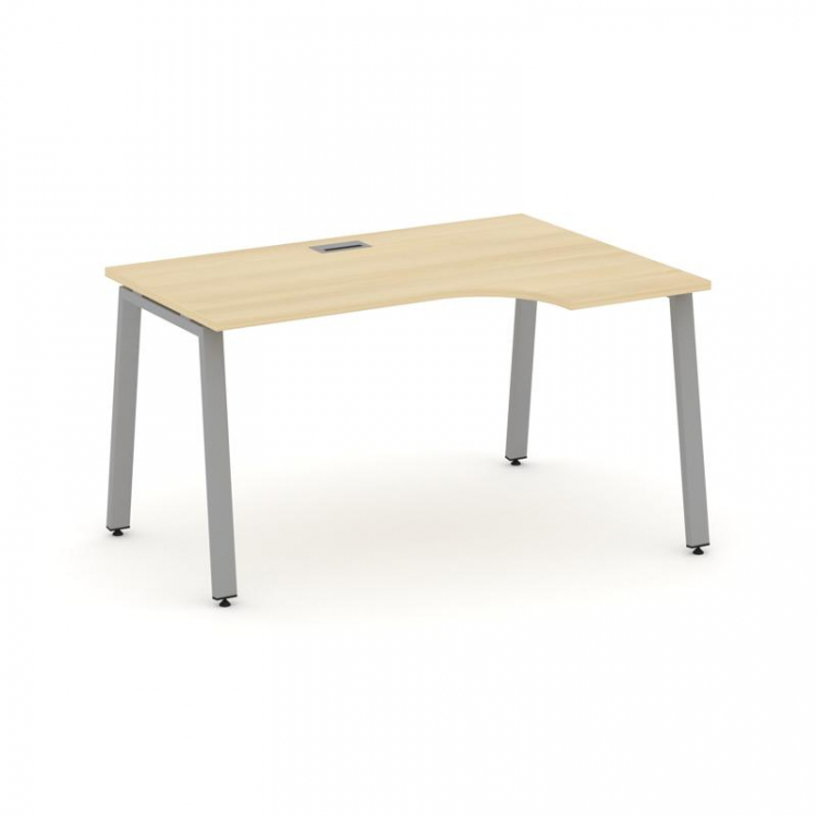 Style Project Стол рабочий эргоном. SN-6A.SPA-001(R) Акация Лорка/Металл Серый 1380*600/980*750