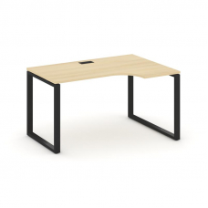 Style Project Стол рабочий эргоном. SN-6O.SPA-022(R) Акация Лорка/Металл Черный 1580*800/980*750