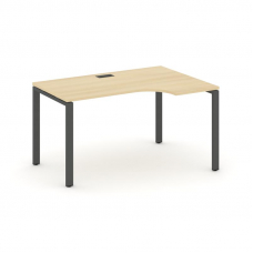 Style Project Стол рабочий эргоном. SN-6P.SPA-021(R) Акация Лорка/Металл Антрацит 1380*800/980*750