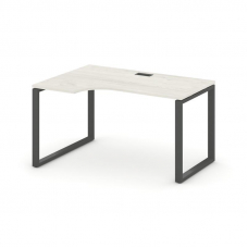 Style Project Стол рабочий эргоном. SN-6O.SPA-021(L) Дуб Наварра/Металл Антрацит 1380*800/980*750