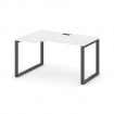 Style Project Стол рабочий эргоном. SN-6O.SPA-021(L) Белый/Металл Антрацит 1380*800/980*750