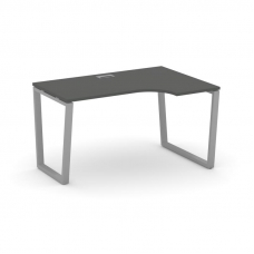 Style Project Стол рабочий эргоном. SN-6T2.SPA-002(R) Антрацит/Металл Серый/Заглушка Пластик Серебри