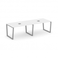 Style Project Стол переговорный SN-6T2.SPRG-014 Белый/Металл Серый/Заглушка Металл Серый 3160*980*75