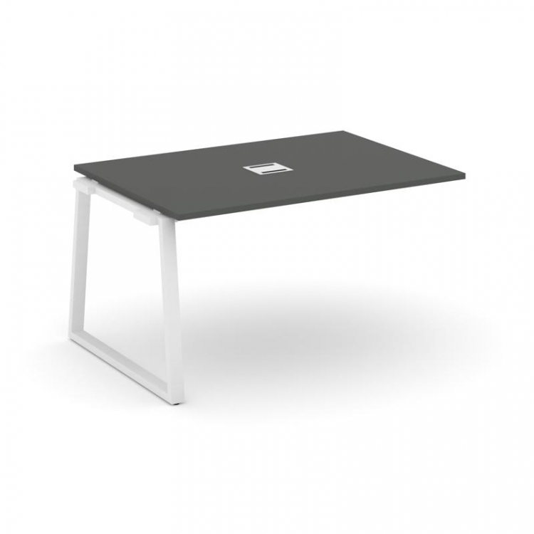 Style Project Проходной наб. элем. перег. стола SN-6T1.NSPRG-002 Антрацит/Металл Белый/Заглушка Мета