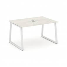 Style Project Стол переговорный SN-6T1.SPRG-002 Дуб Наварра/Металл Белый/Заглушка Металл Белый 1180*