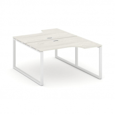 Style Project Рабочая станция эргоном. SN-6O.DRPA-002 Дуб Наварра/Металл Белый 1580*1232/1992*750